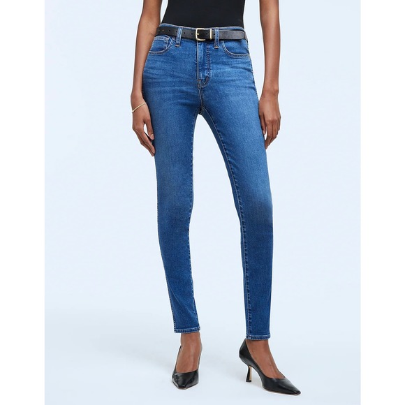 MADEWELL Faulkner Wash Blue 10" High-Rise Skinny Jeans NWOT Size 26 - Picture 1 of 9